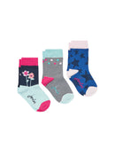 Socken Bamboo 3 Pack - Floral Stripes Spots