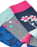 Socken Bamboo 3 Pack - Floral Stripes Spots