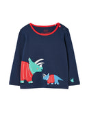 Joules Langarmshirt Navy Dinos
