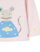 Joules Langarmshirt Tate Light-Pink Marl Mouse