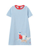 Joules Kleid Blue White Stripe
