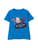 Joules T-Shirt Chomp Blue Animal Jeep