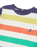 Joules T-Shirt - White Multi Stripes