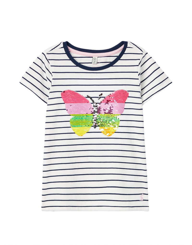 Joules T-Shirt Astra Butterfly Stripe