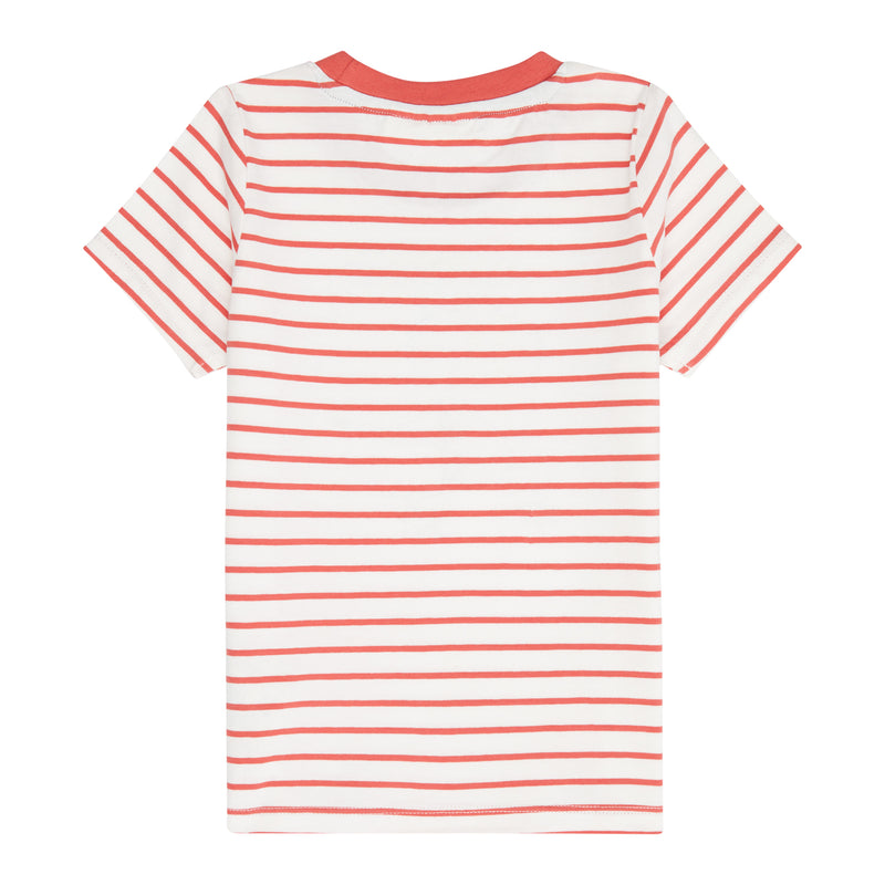 Sense Organics T-Shirt Ibon - Red Stripes + Crocodile