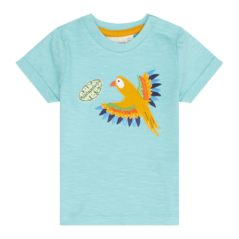 Sense Organics T-Shirt Odo - Aqua + Parrot