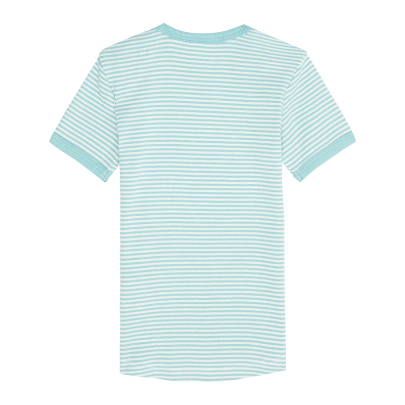 Sense Organics T-Shirt Tilly - Aqua Stripes + Toucan
