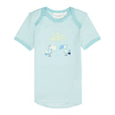 Sense Organics T-Shirt Tilly - Aqua Stripes + Toucan