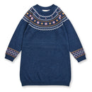 Sense Organics Strickkleid Marva Dark Blue mit Muster