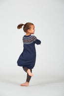 Sense Organics Strickkleid Marva Dark Blue mit Muster