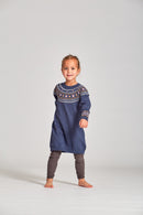 Sense Organics Strickkleid Marva Dark Blue mit Muster