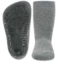Stoppersocken Vollsohle Hellgrau Melange Uni
