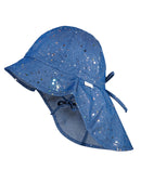 Kids Mütze mit Nackenschutz Denimblue