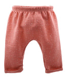 GOTS Krempelhose Musselin Rust/Weiß-Punkte