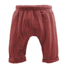 GOTS Krempelhose Musselin Rotbraun