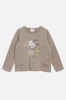 Hust & Claire Langarmshirt Amel Fog Melange