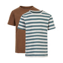 Minymo T-Shirt 2er-Set Braun