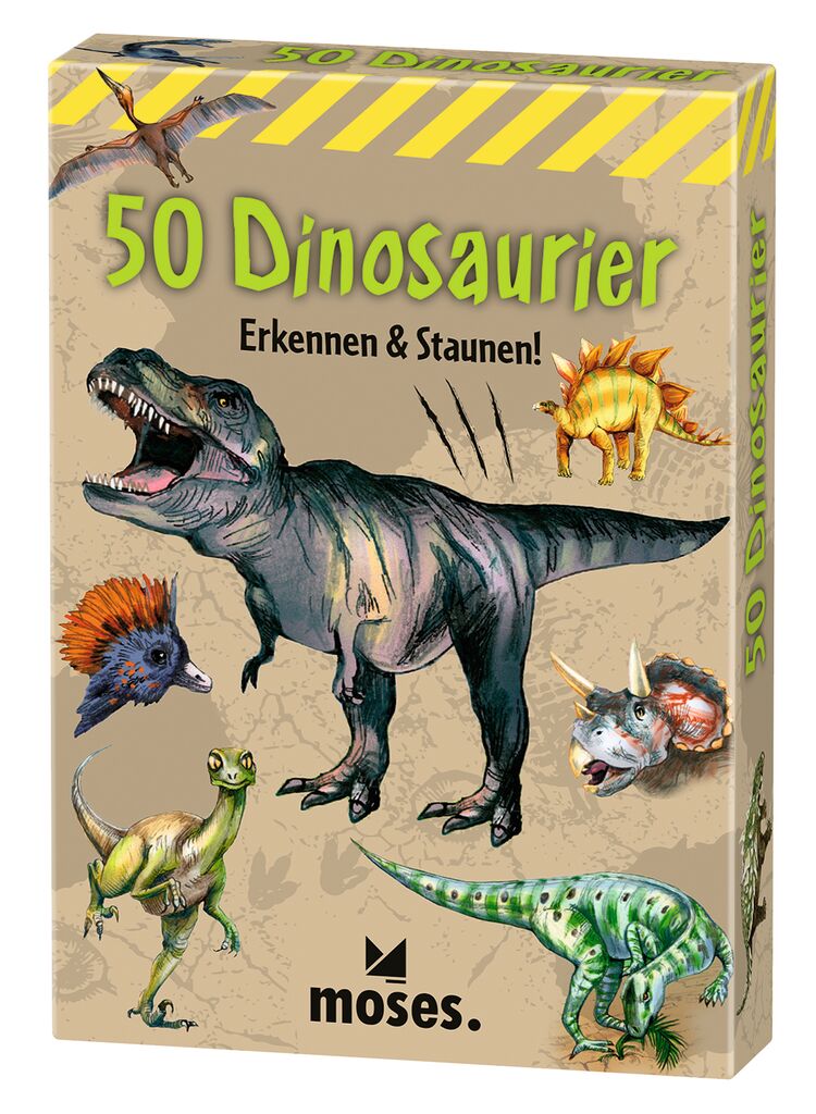 50 Karten über Dinosaurier