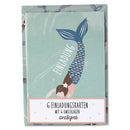 Einladungskarten Meerjungfrau  6 Stück