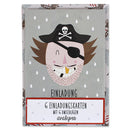 Einladungskarten Pirat 6 Stück