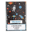 Einladungskarten Weltall 6 Stück