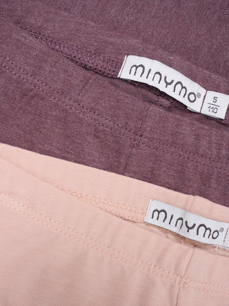 Minymo Leggings 2er-Set Misty Rose