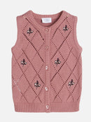 Hust & Claire Strickweste Elna Baby Plum