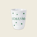 Porzellanbecher "Schulkind", grün