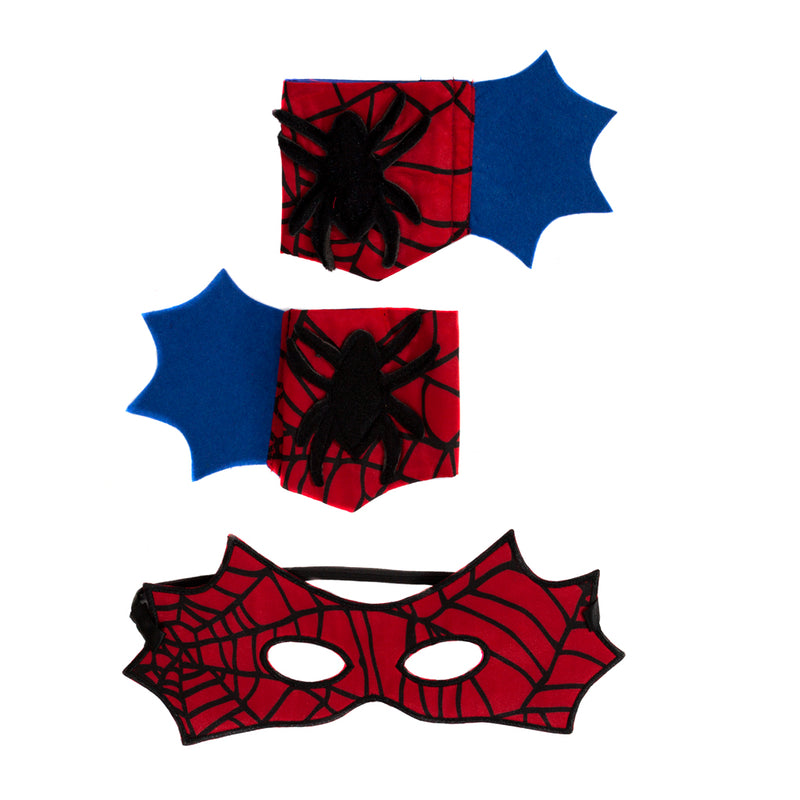 Spiderman Cape mit Maske und Armstulpen