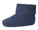MP Baby Wollsocken Rippe - Dark Denim Melange