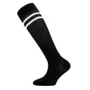 Kniestrumpf Rippe Schwarz