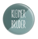 Button „Kleiner Bruder“, petrol