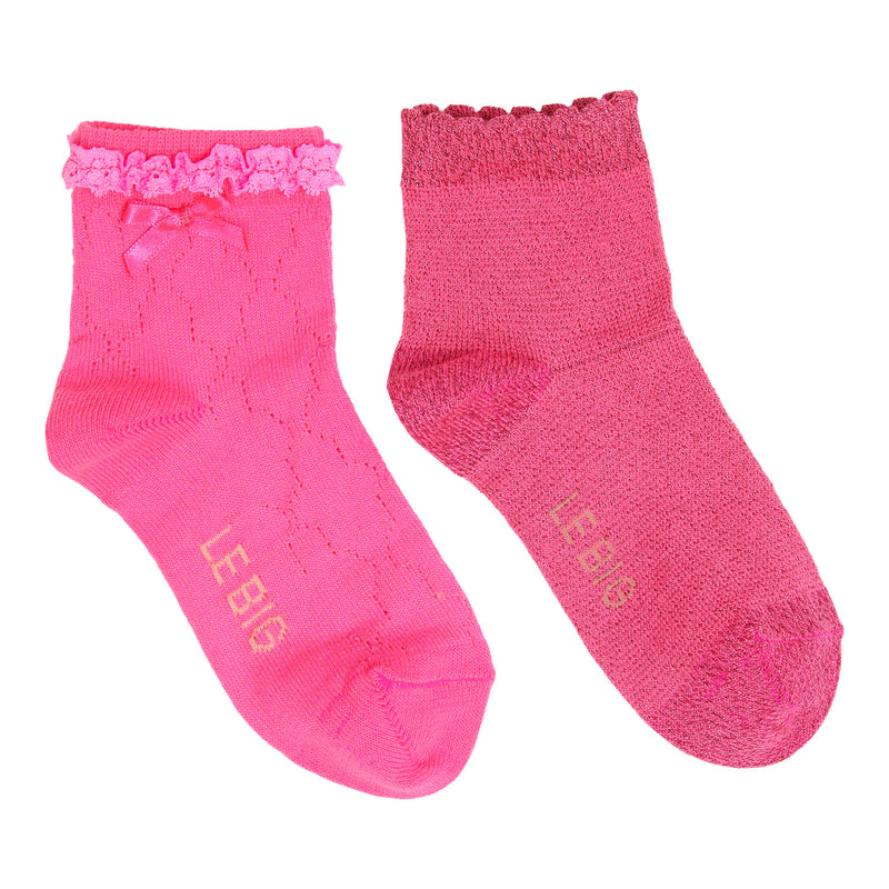 Le Big 2er-Paar Socken Utopia Neon Pink