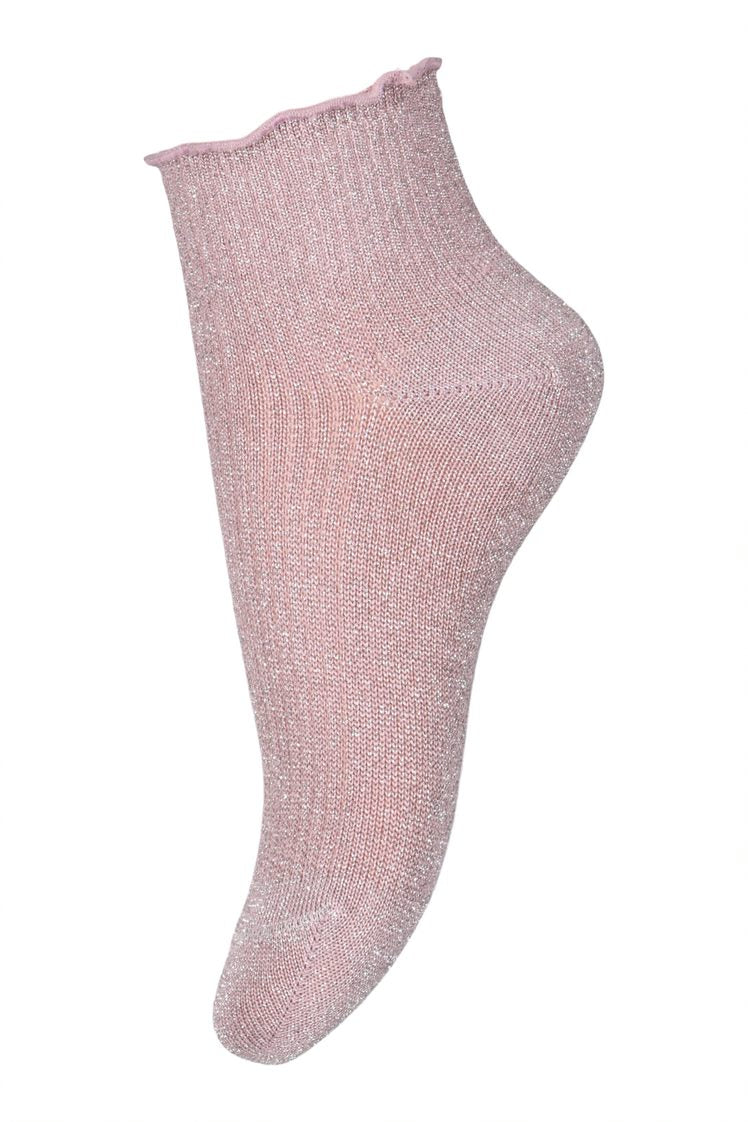 Glitzersocken Lis- Rose grey