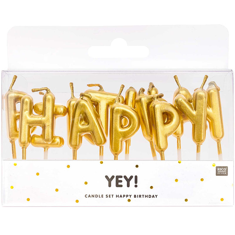 Kerzen „Happy Birthday“