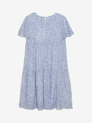 Creamie Kleid Blumen Dobby Xenon Blue