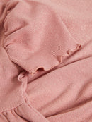 Creamie Kleid gerippt Blush