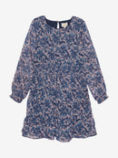 Creamie Kleid große Blumen Indigo blue