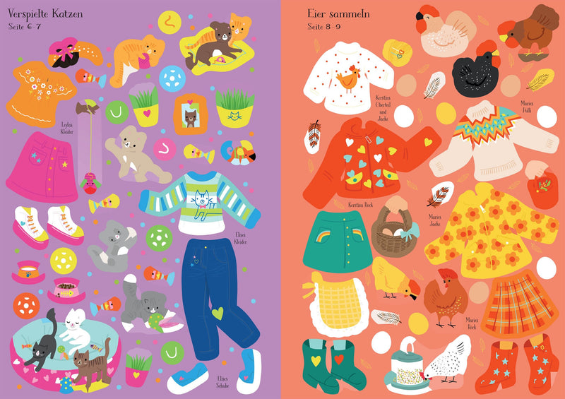 Mein erstes Anziehpuppen-Stickerbuch: Hannahs liebste Haustiere