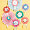 Papier Fächer Pastel 3 Stück