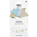 YEY! Let's Party Genähte Girlande Dreiecke grün Mix 2m