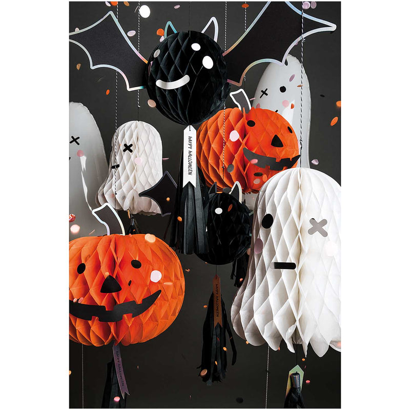 YEY! Let's Party Wabenpapierfigur mit Quaste Fledermaus 66,5x51cm
