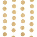 YEY! Let's Party Genähte Girlande Kreise 3,8cm Glitter-gold 2m