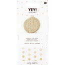 YEY! Let's Party Genähte Girlande Kreise 3,8cm Glitter-gold 2m