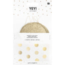 YEY! Let's Party Genähte Girlande Kreise 8cm Glitter-gold 1,7m