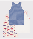 Petit Bateau 3 Unterhemden Fahrräder