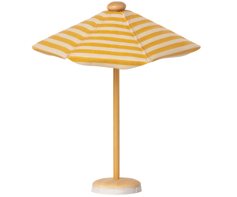Sonnenschirm gelb-weiß gestreift