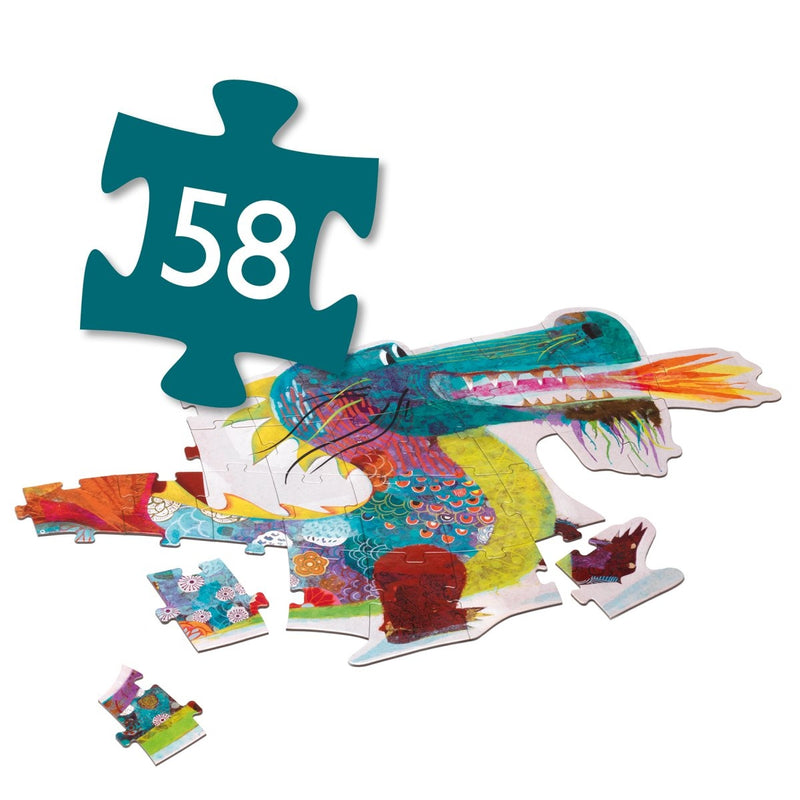 Bodenpuzzle: Leon der Drachen - 58 Stk.