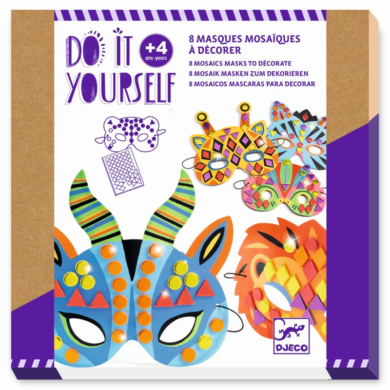 Do it yourself: Mosaik-Masken Dschungeltiere