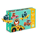 Lernspiel - Puzzle duo/trio: Rennautos Puzzle Djeco
